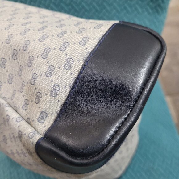 GUCCI MICRO GG**LARGE TOTE/SHOULDER BAG** NAVY - Picture 10 of 16